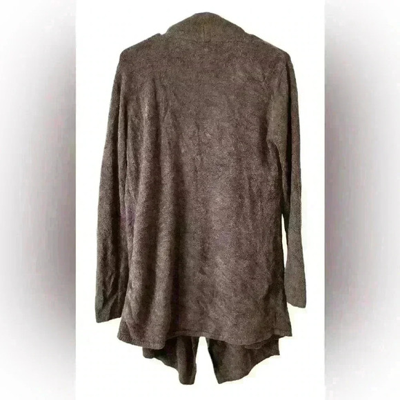 Barefoot Dreams Cardigan Sweater Womens L / XL Brown Open Front Bamboo Chic Lite - Picture 2 of 4